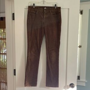 J. Crew Women's Straight Leg Corduroy Jeans in Rich Brown